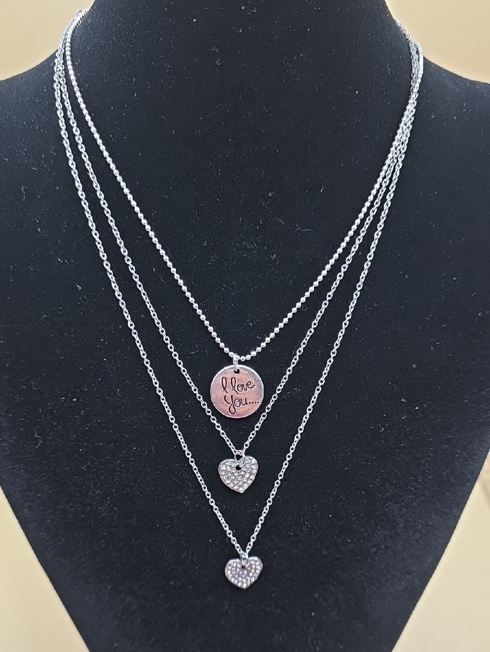 I Love You Layered Heart Necklace Bundle